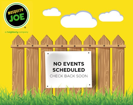 'No Events Scheduled Check Back Soon' sign posted on a wooden fence.